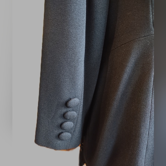 Vintage Dior Navy Women's Wrap Blazer - Picture 6 of 8